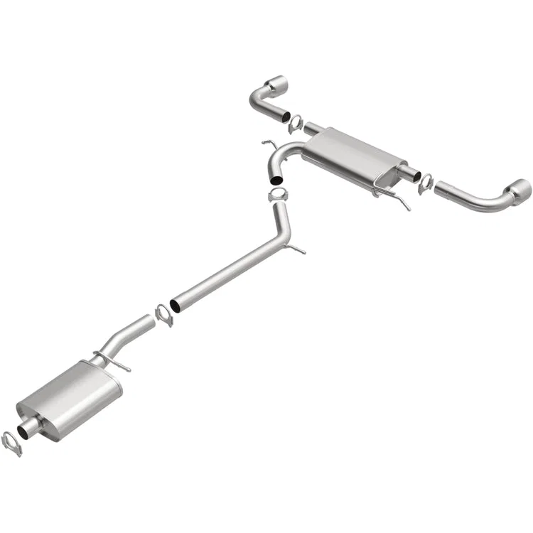 106-0447 – BRE EXHAUST Exhaust System Kit, Aluminized Steel With Muffler 2-1/2 Inch Pipe Diameter Single Exhaust With...